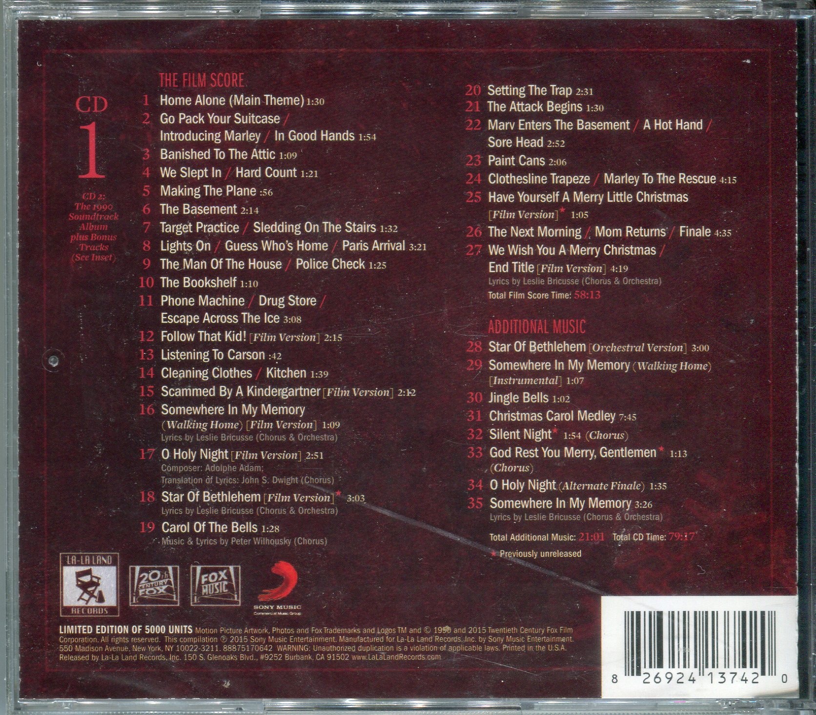 HOME ALONE (2CD - SEALED) - Image 2